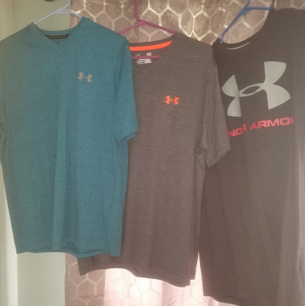 3 lg under armor shirts never worn,no tags